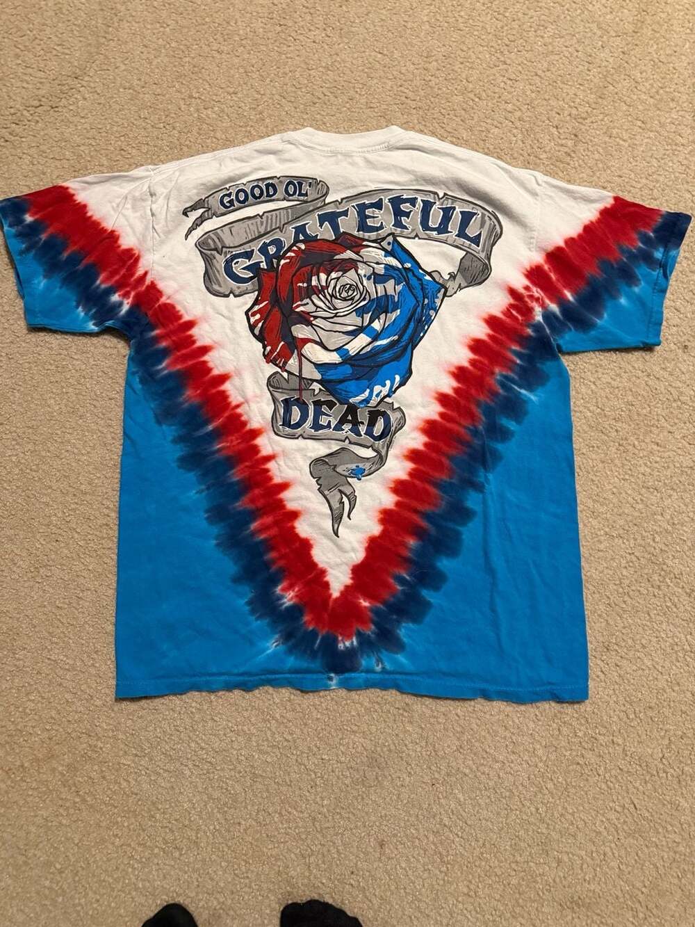 Liquid Blue Grateful Dead Steal Your Face T-Shirt Size XL V-Dye